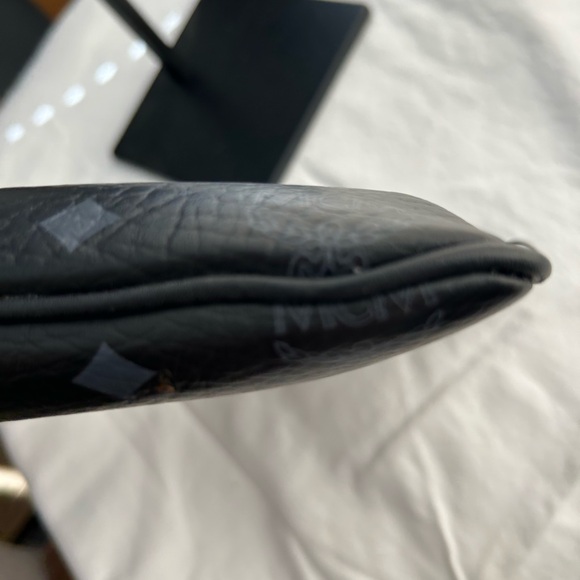 MCM Black Visetos Monogram Pouch Bag - Picture 5 of 9